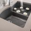 Diamond SILGRANIT 32" 60/40 Double Bowl Undermount Kitchen Sink with Low Divide - Cinder, 441591