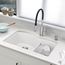 Diamond SILGRANIT 32" 60/40 Double Bowl Undermount Kitchen Sink with Low Divide - White, 441593
