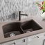 Diamond SILGRANIT 32" 60/40 Double Bowl Undermount Kitchen Sink with Low Divide - Café, 441597