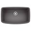 Valea SILGRANIT 32" Super Single Undermount Kitchen Sink - Cinder, 441611