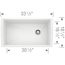 Diamond SILGRANIT 33" Super Single Undermount Kitchen Sink (White)