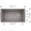 Diamond SILGRANIT 33" Super Single Undermount Kitchen Sink - Metallic Gray, 441770