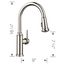 Empressa High Arc Pull-Down Dual-Spray Kitchen Faucet (Polished Nickel)