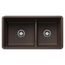 Precis 33" x 18" Reversible Kitchen Sink w/ 1-3/4" Low Divide (Cafe Brown)