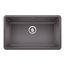 Precis SILGRANIT 30" Single Bowl Undermount Kitchen Sink - Cinder, 442530