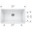 Precis SILGRANIT 30" Single Bowl Undermount Kitchen Sink (White)