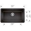 Precis SILGRANIT 30" Single Bowl Undermount Kitchen Sink  (Anthracite)