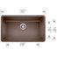 Precis SILGRANIT 30" Single Bowl Undermount Kitchen Sink - Café, 442537