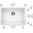 Precis SILGRANIT 25" ADA Single Bowl Undermount Kitchen Sink - White, 442542