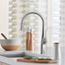 Rivana High-Arc Pull-Down Dual-Spray Kitchen Faucet - PVD Steel, 442678