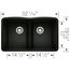 Diamond SILGRANIT 32" 50/50 Double Bowl Undermount Kitchen Sink - Coal Black, 442913