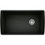 Diamond SILGRANIT 33" Super Single Undermount Kitchen Sink - Coal Black, 442916