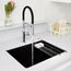 Liven SILGRANIT 25" Single Bowl Dual Mount Laundry Sink (Coal Black)