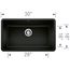 Precis SILGRANIT 30" Single Bowl Undermount Kitchen Sink - Coal Black, 442931