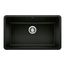 Precis SILGRANIT 30" Single Bowl Undermount Kitchen Sink - Coal Black, 442931