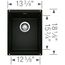 Precis SILGRANIT 13" Undermount Bar Sink - Coal Black, 442932