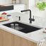 Precis SILGRANIT 32" Super Single Undermount Kitchen Sink - Coal Black, 442935