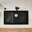 Precis SILGRANIT 32" Super Single Undermount Kitchen Sink - Coal Black, 442935