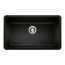 Precis SILGRANIT 32" Super Single Undermount Kitchen Sink - Coal Black, 442935