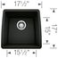 Performa SILGRANIT 17" Undermount Bar Sink - Coal Black, 442938
