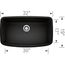Valea SILGRANIT 32" Super Single Undermount Kitchen Sink - Coal Black, 442942