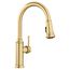 Empressa High Arc Pull-Down Dual-Spray Kitchen Faucet - Satin Gold, 442980