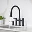Empressa Pull-Down Dual-Spray Bridge Faucet - Matte Black, 443024, 443024-BLANCO