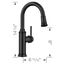 Empressa Pull-Down Bar Faucet - Matte Black, 443025, 443025-BLANCO