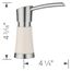 Artona Soap Dispenser - PVD Steel/Soft White, 443037