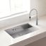 Quatrus R0 25" Single Bowl Undermount ADA Stainless Steel Kitchen Sink, 443047