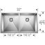 Quatrus R0 32" 50/50 Double Bowl Undermount Stainless Steel Kitchen Sink, 443053