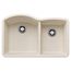 Diamond SILGRANIT 32" 60/40 Double Bowl Undermount Kitchen Sink - Soft White, 443064