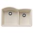 Diamond SILGRANIT 32" 60/40 Double Bowl Undermount Kitchen Sink with Low Divide - Soft White, 443065