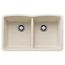 Diamond SILGRANIT 32" 50/50 Double Bowl Undermount Kitchen Sink - Soft White, 443068