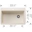 Diamond SILGRANIT 33.5" Super Single Dual Mount Kitchen Sink - Soft White, 443072