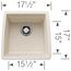 Performa SILGRANIT 17" Undermount Bar Sink - Soft White, 443087