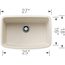 Valea SILGRANIT 27" Single Bowl Undermount Kitchen Sink (Soft White)