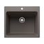 Liven SILGRANIT 25" Single Bowl Dual Mount Laundry Sink (Volcano Gray)