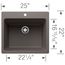 Liven SILGRANIT 25" Single Bowl Dual Mount Laundry Sink (Volcano Gray)