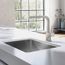 Quatrus R15 25" Single Bowl Undermount Stainless Steel Kitchen Sink, 443146