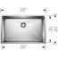 Quatrus R15 28" Single Bowl Undermount Stainless Steel Kitchen Sink, 443147