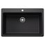 Liven SILGRANIT 33" Super Single Dual Mount Kitchen Sink, 443194 (Coal Black)