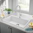 Liven SILGRANIT 33" Super Single Dual Mount Kitchen Sink, 443197 (White)
