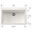 Liven SILGRANIT 33" Super Single Dual Mount Kitchen Sink, 443197 (White)