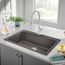 Liven SILGRANIT 33" Super Single Dual Mount Kitchen Sink, 443200 (Volcano Gray)