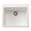 Liven SILGRANIT 25" Single Bowl Dual Mount Kitchen Sink, 443221 (White)