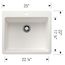 Liven SILGRANIT 25" Single Bowl Dual Mount Kitchen Sink, 443221 (White)