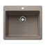 Liven SILGRANIT 25" Single Bowl Dual Mount Kitchen Sink, 443222 (Truffle)