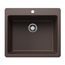 Liven SILGRANIT 25" Single Bowl Dual Mount Kitchen Sink, 443223 (Cafe)