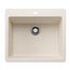 Liven SILGRANIT 25" Single Bowl Dual Mount Kitchen Sink, 443225 (Soft White)
